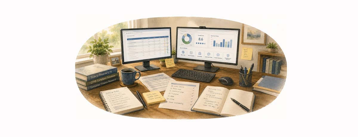Personal loan lender reveiw methodology