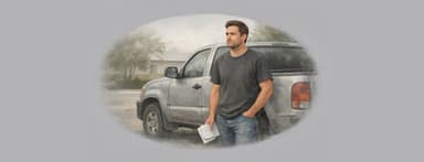 Man holding financial document while considering his debt settlement options